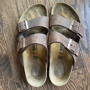 Birkenstock Arizona Dark Brown Leather Sandals
